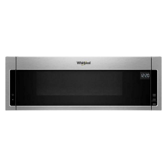 Whirlpool 1.1 cu. ft Over the Range Low Profile Microwave Hood Combination in SS