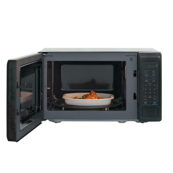 Masterchef 0.7 cu. ft. Countertop Microwave in Black with Gray Cavity