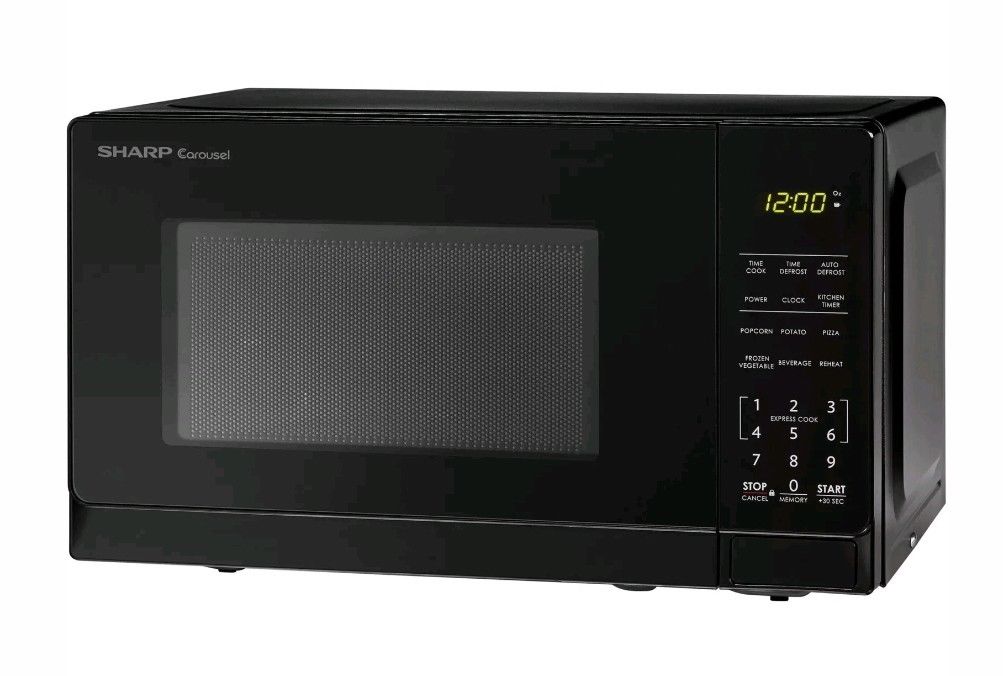 Sharp Carousel 0.7-cu ft 700-Watt Countertop Microwave Black