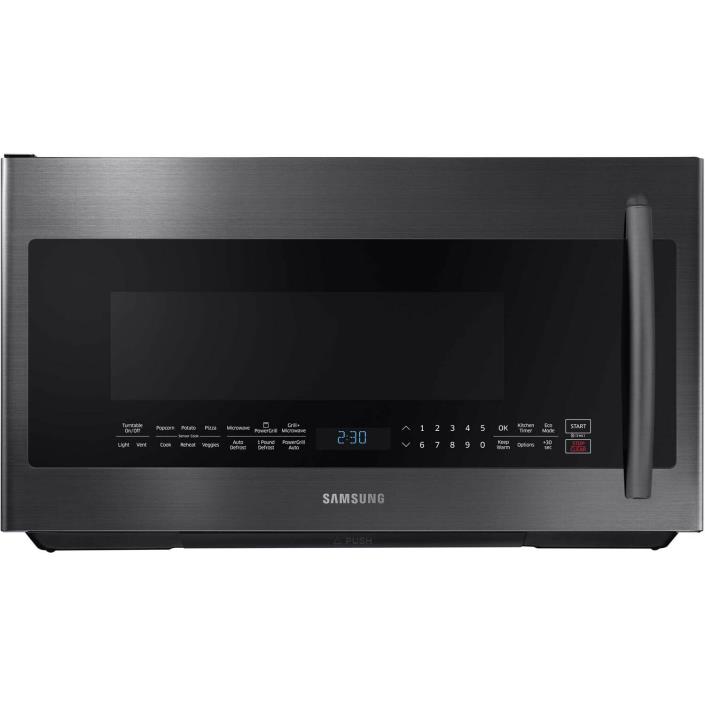 Samsung 2.1 cu. ft. Over-The-Range PowerGrill Microwave- Black Stainless Steel