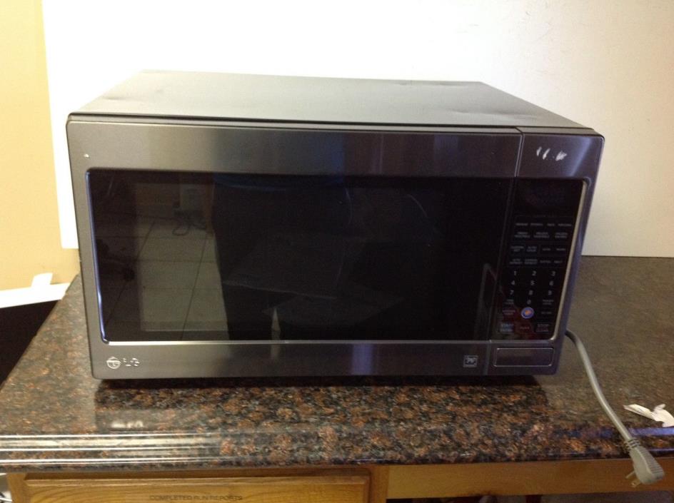 LG LCRT2010BD 2.0 Cu Ft. Full-Size -1200W Black Stainless Steel Microwave -works