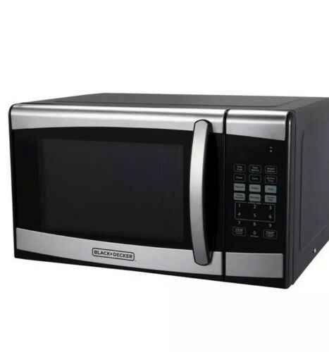 BLACK+DECKER 0.9 cu ft 900W Microwave Oven - Stainless Steel EM925AZE-P