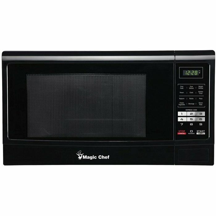 Magic Chef 1.6 Cu. Ft. 1100W Countertop Microwave Oven with Push-Button Door in