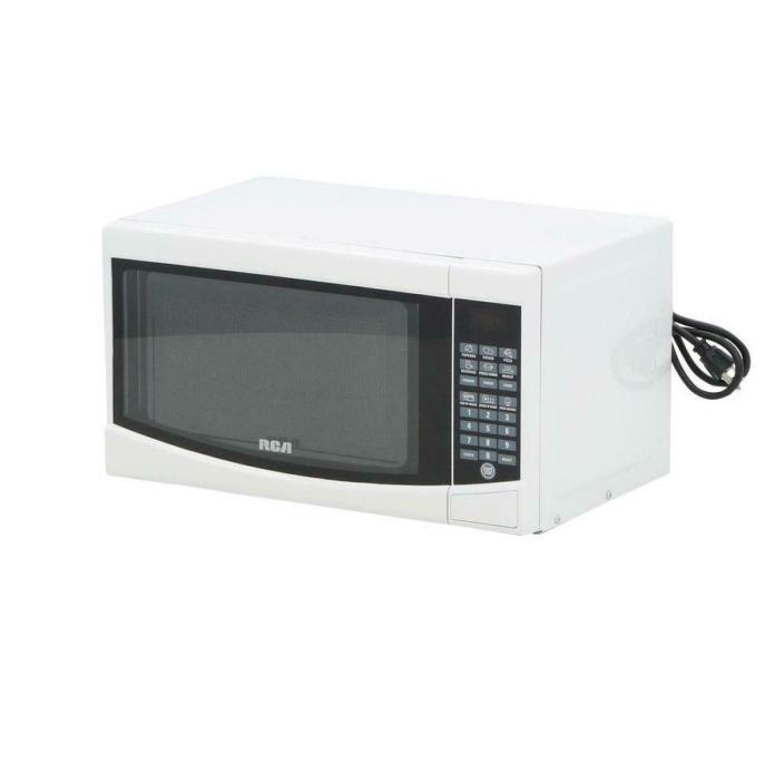 RCA 0.7 cu ft. Countertop Microwave 700-Watts Six 1 Touch Menu Options White