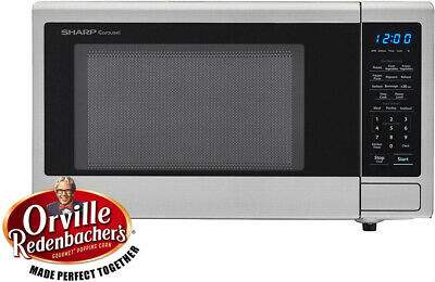 Sharp Countertop Microwave 1.1 cu. ft. Touch Control Panel Stainless Steel