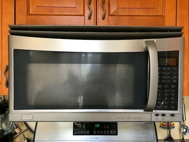 The Microwave and Hood combination in Stainless Steel