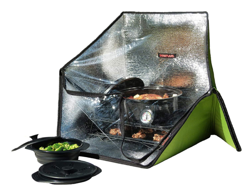 Sunflair Portable Solar Oven Deluxe with Complete Cookware, Dehydrating Racks an