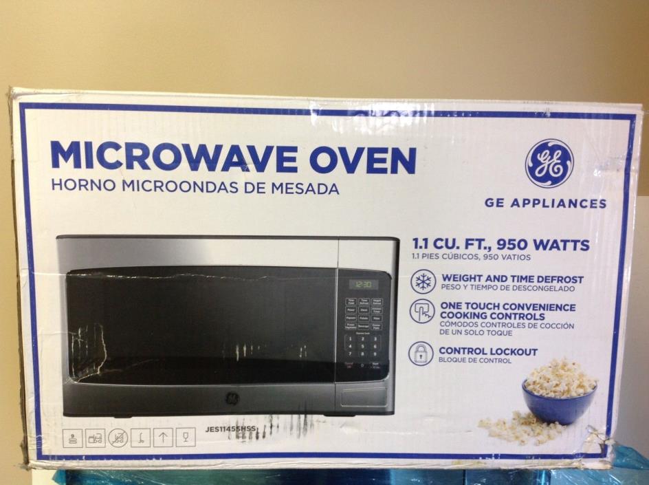 GE JES1145SHSS 1.1 Cu. Ft. Capacity Countertop Microwave Oven - Stainless Steel