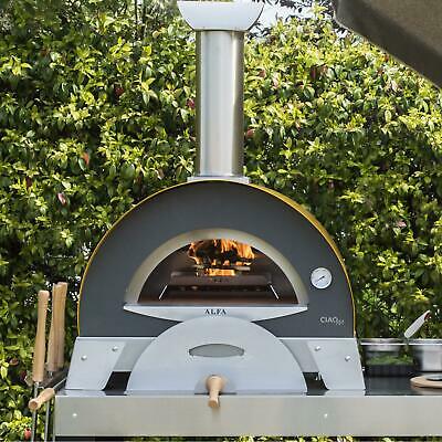 Alfa Ciao M 27-Inch Outdoor Countertop Wood-Fired Pizza Oven - Yellow