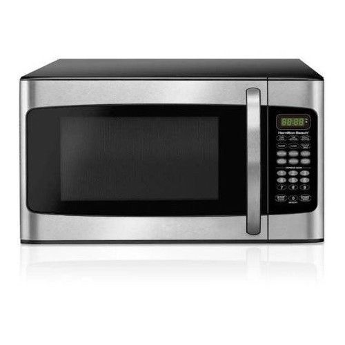 Compact Microwave Oven 1000W Small Countertop Dorm Room Stainless Steel 1.1 Cu