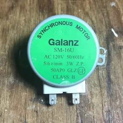 Galanz 120 VAC SM-16U Synchronous Motor - Microwave Oven 5/6 RPM 3W 50/60 Hz US