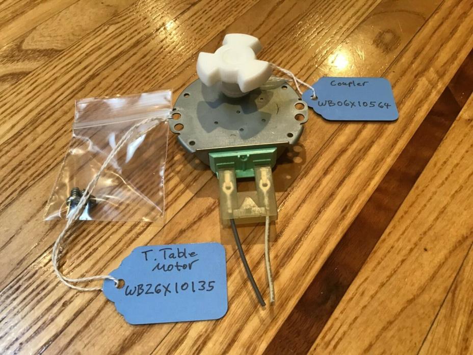 OEM GE Microwave Turntable Motor WB26X10135  and Turntable Coupler WB06X10564