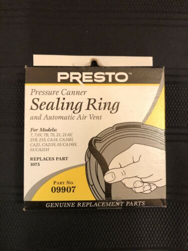 Presto 09907 9907 Pressure Cooker Caner Sealing Ring Gasket & Air Vent 16 & 21qt