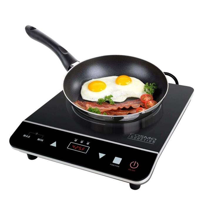 Cosmo 1800-watt Induction Cooktop with Rapid Heating and Safety Lock