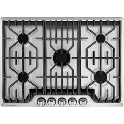 Frigidaire Professional 30 Inch Gas, Stainless Steel 5-Burner with Liquid Kit,
