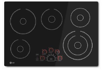 LG Black Ceramic Glass Radiant Cooktop w/Smoothtouch Controls (LCE3010SB)