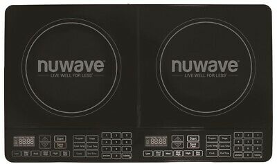 NuWave Double Induction Cooktop 120-Volt Electric Digital Controls Timer Black
