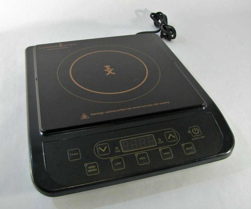 Black EUC Copper Chef Induction Cooktop KC16067-00300 Great For Small Spaces