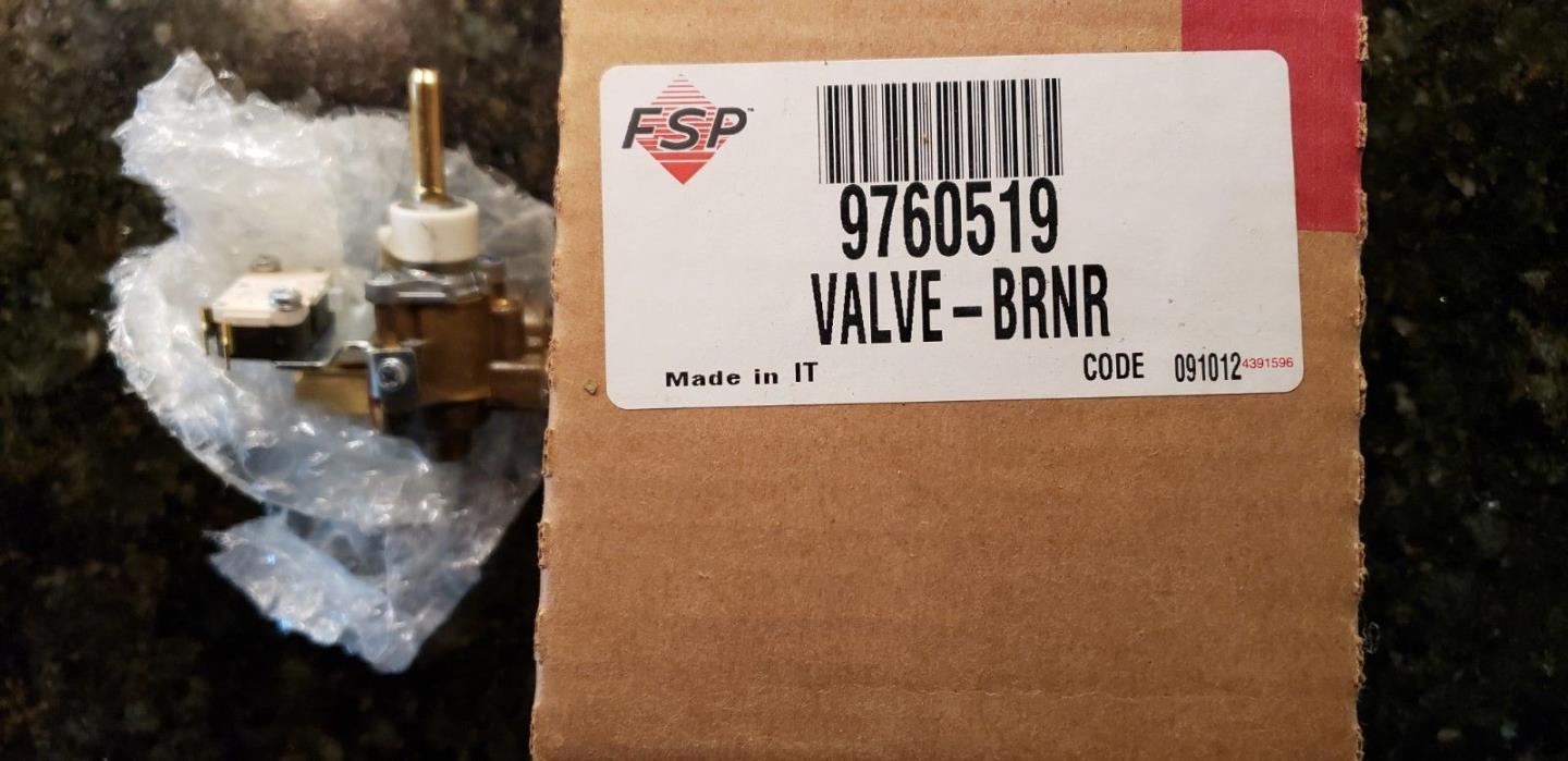 Whirlpool Valve Burner OEM 9760519 or WP9760519 Brand New Scarce In factory box