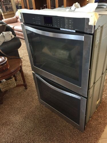 Whirlpool “Gold Series” Stainless Double Wall Oven-WOD93ECOAS04-New 30”x50” Face