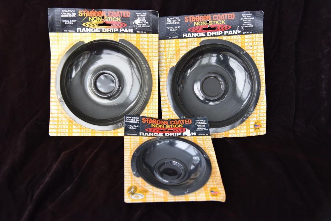 3 Harbortown Non-Stick Electric Range Drip Pans for GE/Hotpoint and others