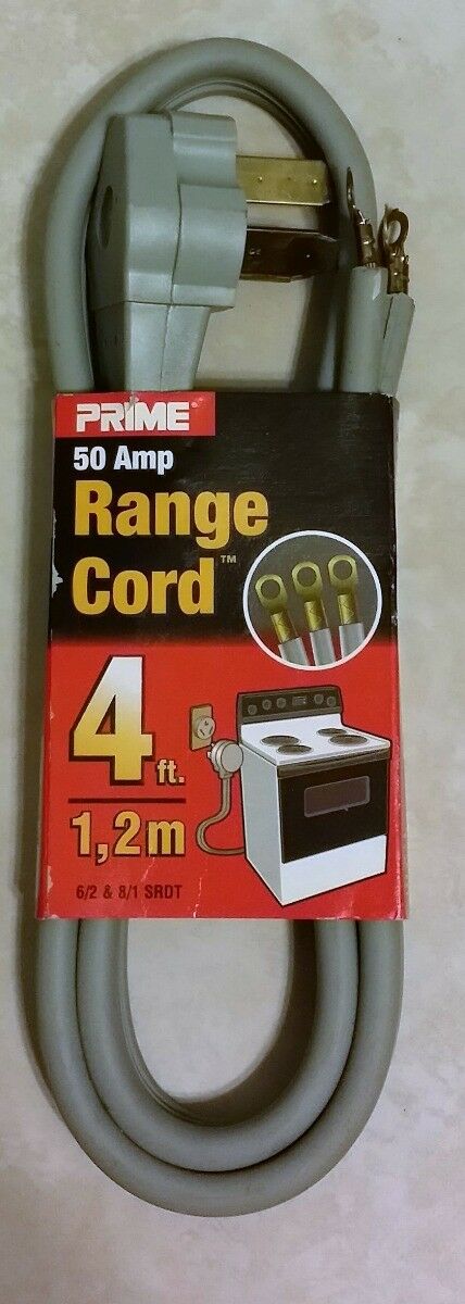 Prime 50amp Range Power Cord 4 Ft RD628104L  New