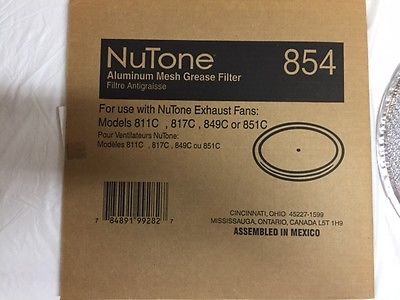 Nutone 854 Aluminum Filter