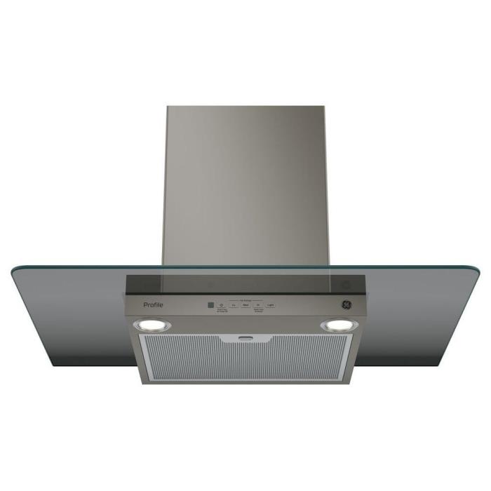 GE Profile 30 in. Convertible Chimney Range Hood in Slate, Fingerprint Resistant