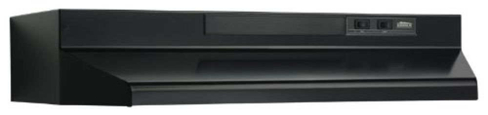 Broan F403023 Two-Speed Four-Way Convertible Range Hood, 30-Inch, Black