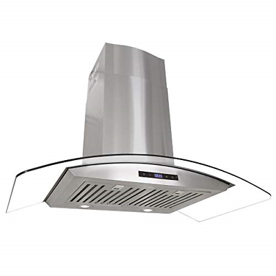 Cosmo COS-668AS900 36 in. Wall Mount Pro-Style Range Hood | 760 CFM Tempered 3