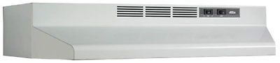 Broan F402401 Two-Speed Four-Way Convertible Range Hood, 24-Inch, White