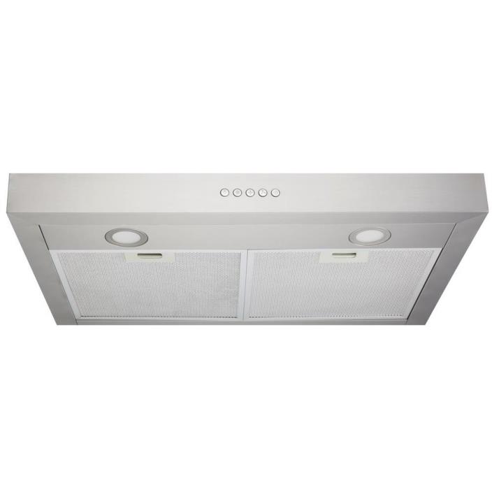 Under-Cabinet Range Hood 30 in. LED Light Dishwasher Safe Metal Mesh Filter