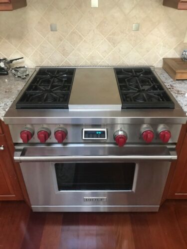 Wolf Stainless Steel Four Burner With Grill 36x 28