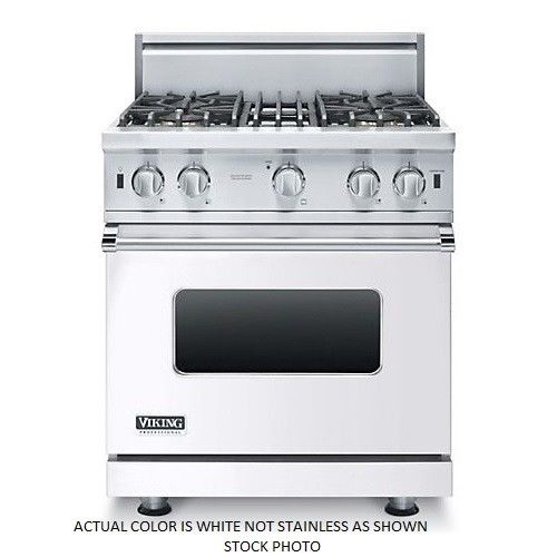 Viking Professional Custom Series WHITE VGCC5304BWH 30 Inch Pro-Style Gas Range