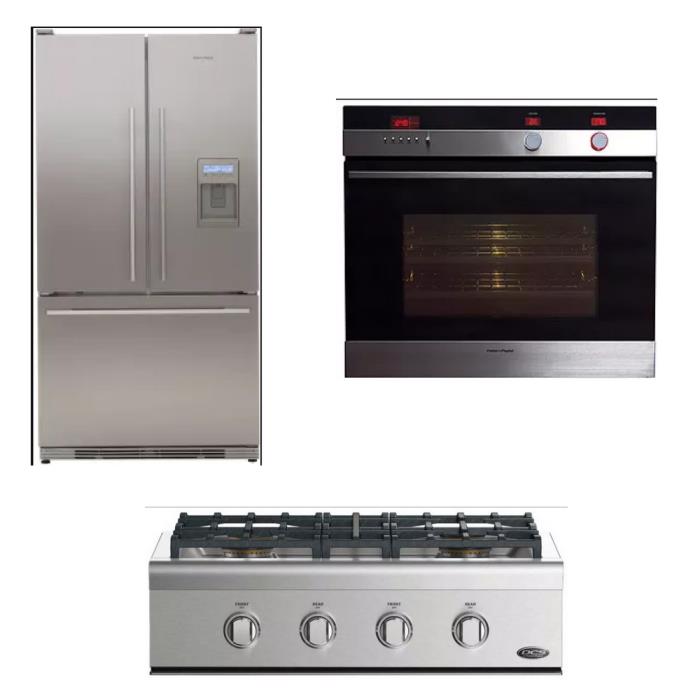 Fisher & Paykel DCS 3 PC Kitchen Package: CPV2304N, RF195AUUX1, OB30SDEPX2