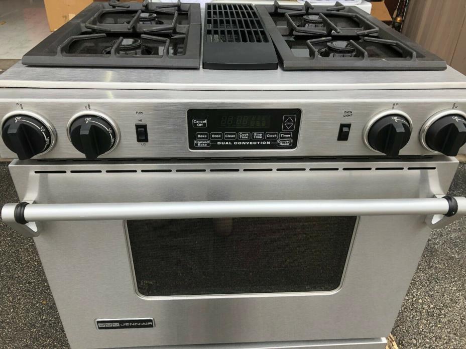 Jenn Air Stainless Steel Dual Convection Gas Range - Slide In