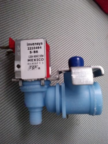 NEW icemaker Water valve genuine Invensys S-86 / #2210494 120V threaded outlet!