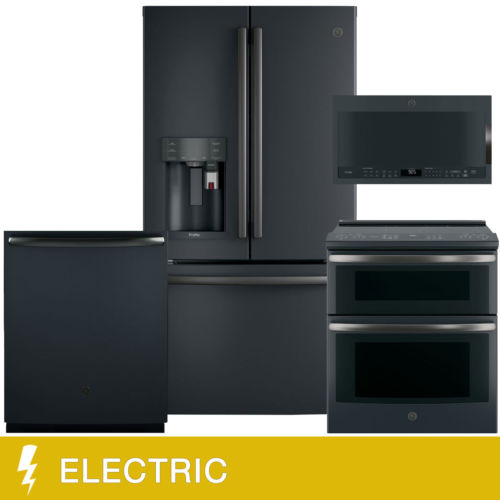 GE Profile ELECTRIC 4-piece Counter-Depth French-Door Kitchen Package