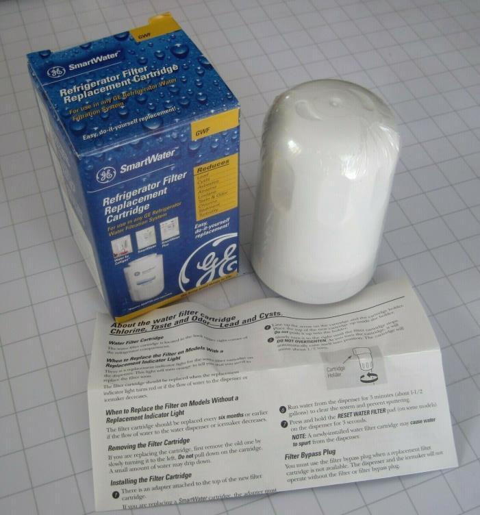 GE General Electric Smartwater Refrigerator Filter Replacement Cartridge GWF