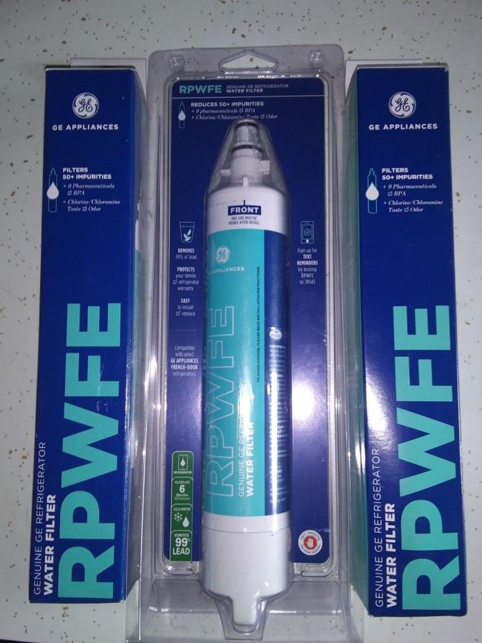 LOT OF 3 GE RPWFE REFRIGERATOR WATER FILTER (FREE PRIORITY SHIPPING)