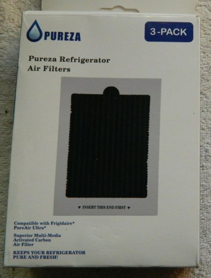 3 Pack PureAir ULTRA Fridge Air Filter Replacement for Frigidaire