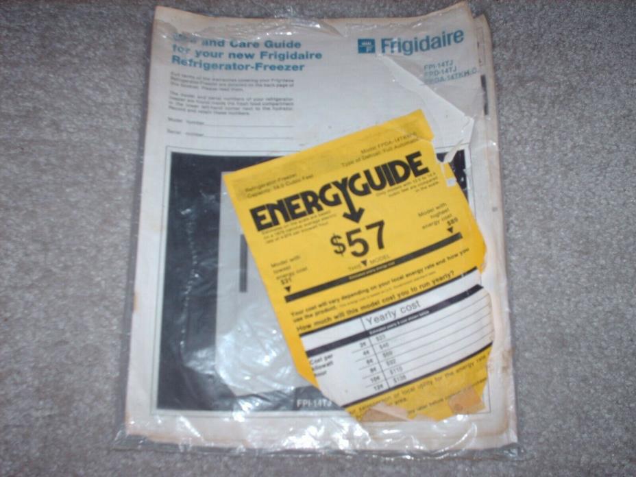 Vintage 1979 Frigidaire Refrigerator Freezer Use and Care Guide Food Keeping Tip
