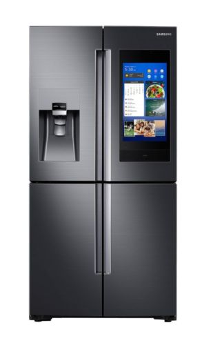 Samsung Family Hub 4-Door French Door Refrigerator Black Stainless RF28K9580SG