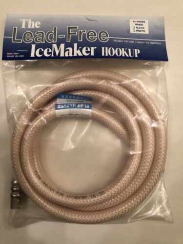 Ice Maker/ Dispenser 5' Water Hose HOOKUP LEAD-FREE S#49599 for-NEW IN PKG USA