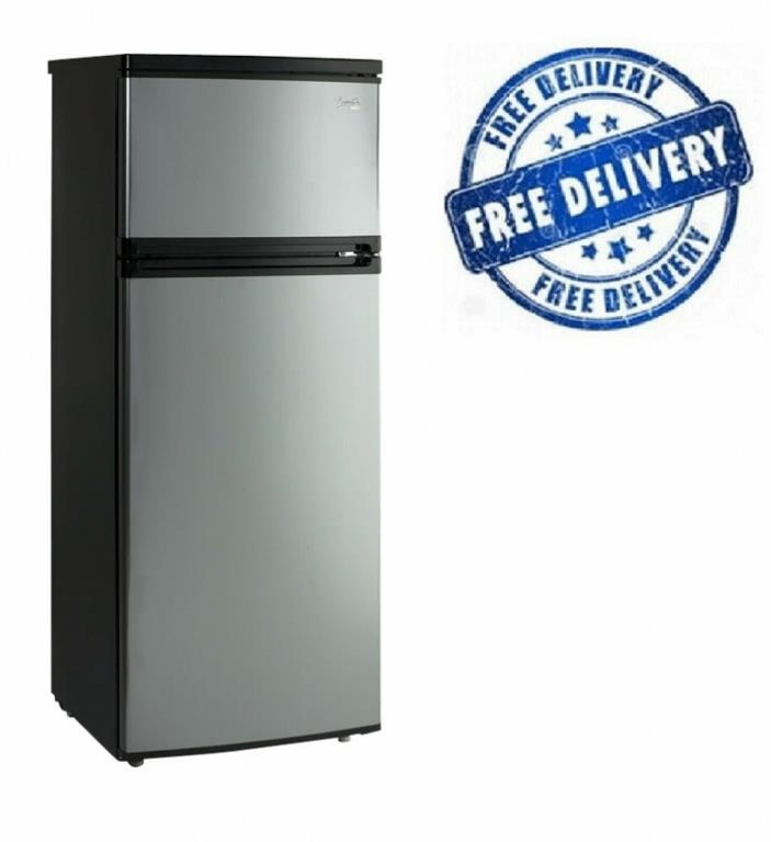 Refrigerator Apartment Black Platinum Glass Crisper Cover Home Cabinet 7.4cu ft