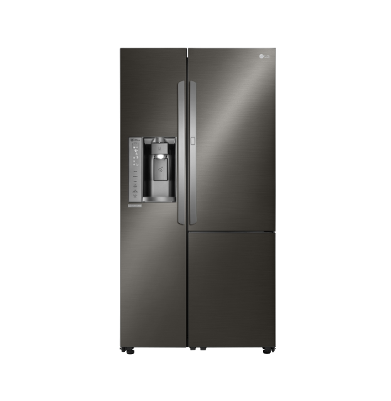 LG 36 Inch Side-by-Side Refrigerator Black Stainless Steel LSXS26386D