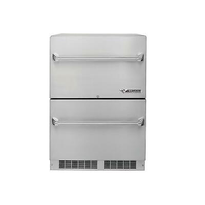 Twin Eagles 24-Inch Outdoor Rated Double Drawer Refrigerator