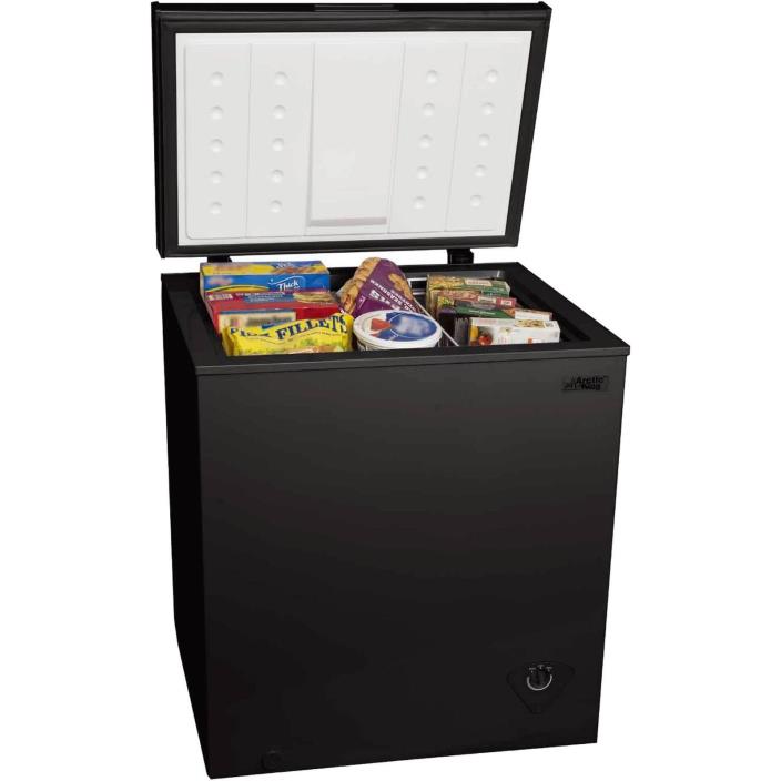 Arctic King 5 cu ft Chest Freezer, Black Compact, space-saving design