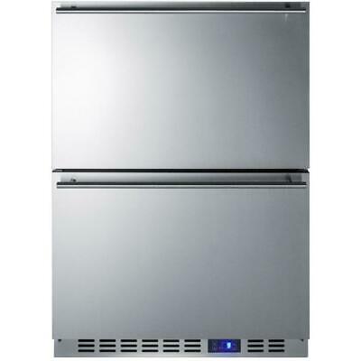 Summit 24-Inch 3.54 Cu. Ft. Double Drawer Compact Freezer - Stainless Steel