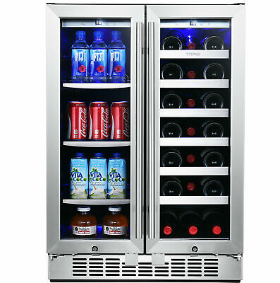 Titan Products 21 Bottle Dual Zone Built-In Wine Cooler